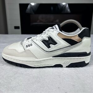 New Balance 550 Sneakers Men’s Size 7 White Black Daily Lifestyle Shoes BB550FF1